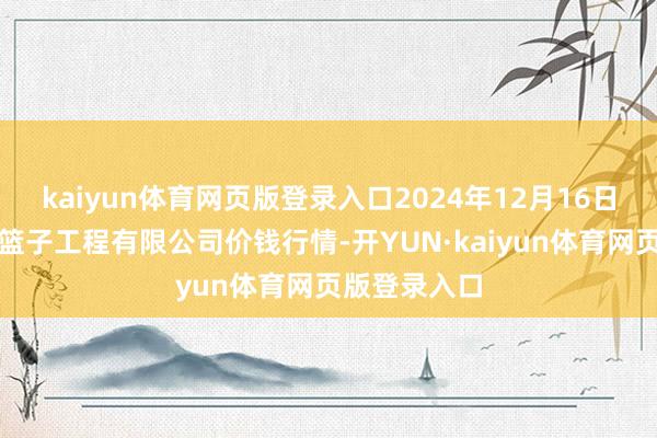 kaiyun体育网页版登录入口2024年12月16日无锡天鹏菜篮子工程有限公司价钱行情-开YUN·kaiyun体育网页版登录入口