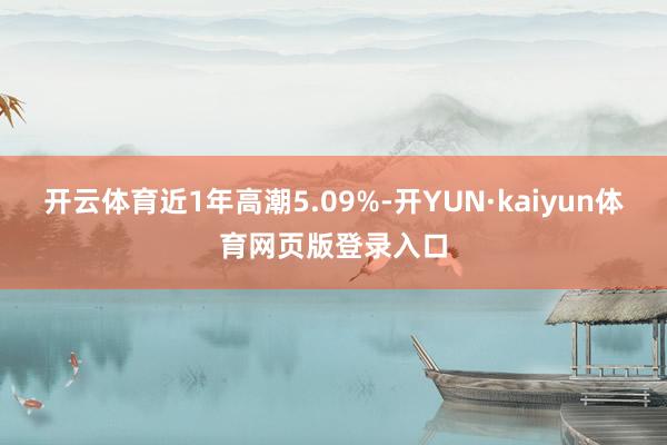 开云体育近1年高潮5.09%-开YUN·kaiyun体育网页版登录入口