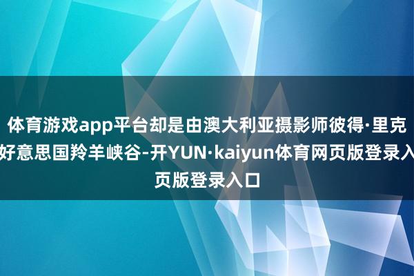 体育游戏app平台却是由澳大利亚摄影师彼得·里克于好意思国羚羊峡谷-开YUN·kaiyun体育网页版登录入口