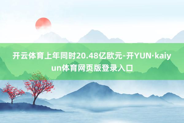 开云体育上年同时20.48亿欧元-开YUN·kaiyun体育网页版登录入口